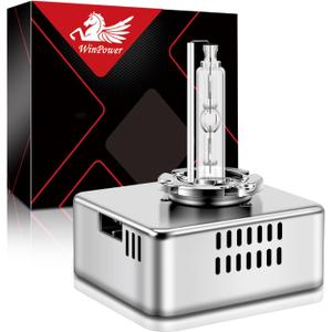 WinPower D5S Xenon HID Headlight Bulb, 6000K Cool White 35W Metal Stents Base High Low Beam Replacement Lights, Pack of 1