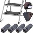 4 Pack RV Step Covers with Hook and Loop Fastener Strips, 24 inch RV Step Carpet Rug Camper Step Covers for Mobile Home, Camper, Trailer Outside Steps(Black).