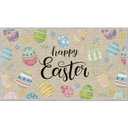 Easter Door Mat, Happy Easter Colorful Eggs Doormat, Spring Holiday Front Door Entryway Decor (16"×28")