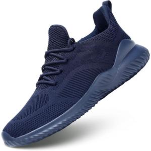 Kapsen Men's Non Slip Running Shoes Ultra Light Breathable Casual Walking Shoes Fashion Sneakers Mesh Workout Sports Shoes (8.5, Full Blue)