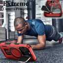 MMHUO for iPhone 16 Pro Case with Adjustable Camera Protector & Screen Protector,[Compatible with MagSafe] [Military Grade Protection] Shockproof Phone Case for iPhone 16 Pro,Red