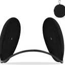 F Flammi Unisex Behind the Head Ear Muffs Foldable Winter Ear Warmers for Women & Men Ear Protection for Cycling Under Helmet