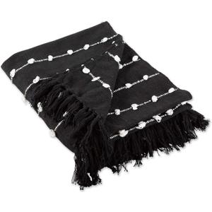 DII Woven Loop Throw Collection, 50x60, Black