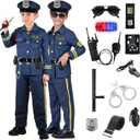 Police Costume for Kids Boys Cop Costume Outfit Set with Accessories Halloween Costumes for Cosplay Party