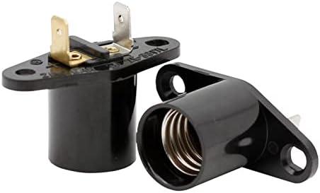 Microwave Light Bulb Socket Lamp Holder Replacement,JNXQWE E17 bakelite lamp Holder,Surface Mounted Narrow Wall lamp Holder,250V-75W (Size A)