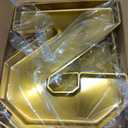 Tellingyou 4 Pcs 13.7" 2026 Charcuterie Numbers Fillable Graduation Disposable Mache Box Chocolate Candy Tray Grad Container Decoration(Gold,2026)