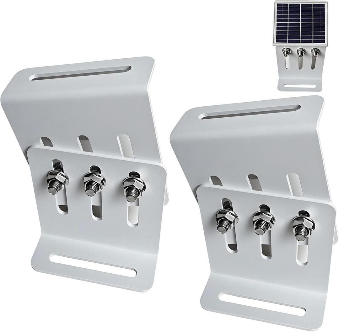 Adjustable Solar Panel Tilt Mount Bracket, Heavy Duty Solar Panel Mounting Kit for RVs, Trailers, Boats, Yachts, Roof, Wall and Off-Grid Systems 4Pack (2 Pairs)