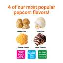 Popcornopolis Gourmet Popcorn Cone Variety Pack Zebra Popcorn, Cheddar Cheese Popcorn, Caramel Popcorn & Kettle Corn Popcorn, Great for Gifting & Sharing, (12-Count) (EXP 09/01/26)