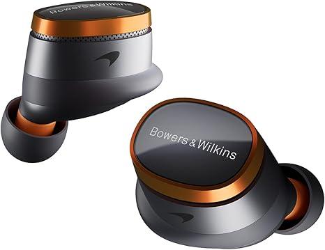 Bowers & Wilkins Pi8 McLaren Edition Wireless Earbuds, in-Ear Bluetooth Earphones with Qualcomm Chipset & aptX Lossless, Active Noise Cancelling Earbuds, 3 Built-in Mics, 15-Min Quick Charging