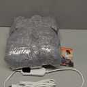 Heated Blanket Throw, Fast Heating Blanket Throw with 1/2/4/6/9/12 Hours Auto-Off 8 Heat Level, 50'' * 60'' Cozy Faux Rabbit Fur Bubble Blanket, Soft Fluffy Warm Blanket(Dark Grey)