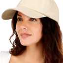 Womens Satin Lined Unstructured Baseball Cap Unisex Silk Lining Washed Cotton Adjustable Vintage Dad Hat (One Size, Beige)