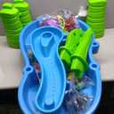 Step2 Rain Showers Splash Pond Water Table, Kids Water and Sand Activity Sensory Playset, Summer Outdoor Toys, 13 Piece Water Toy Accessories, For Toddlers 1.5+ Years Old, Blue & Green