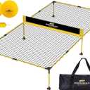PodiuMax Outdoor Family Game Table Tennis Table, Portable Ping Pong/Pickleball/Volleyball Sport Net, Outdoor Game Set for Adults and Family, Ping Pong Tables for Backyard & Beach & Park