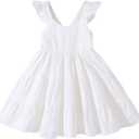 Kids Toddler Baby Girls Rainbow Dress Princess Sleeveless Beach Butterfly Sundress (2-3T)