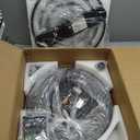 Retractable Ceiling Fan, 42 Inch Chandelier Ceiling Fans with Light, Modern Fandelier Ceiling Fan for Bedroom Living Room Dinning Room, Reverse Motor, 3 Color Temperature, 6 Wind Speed-Black