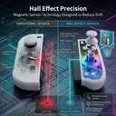 GLITCHEL Hall Effect Controller Compatible with Switch OLED Lite and Switch 2 with Magnetic Charging Adapters Included Wireless RGB Gamepad with Programmable Back Buttons Turbo Motion Control