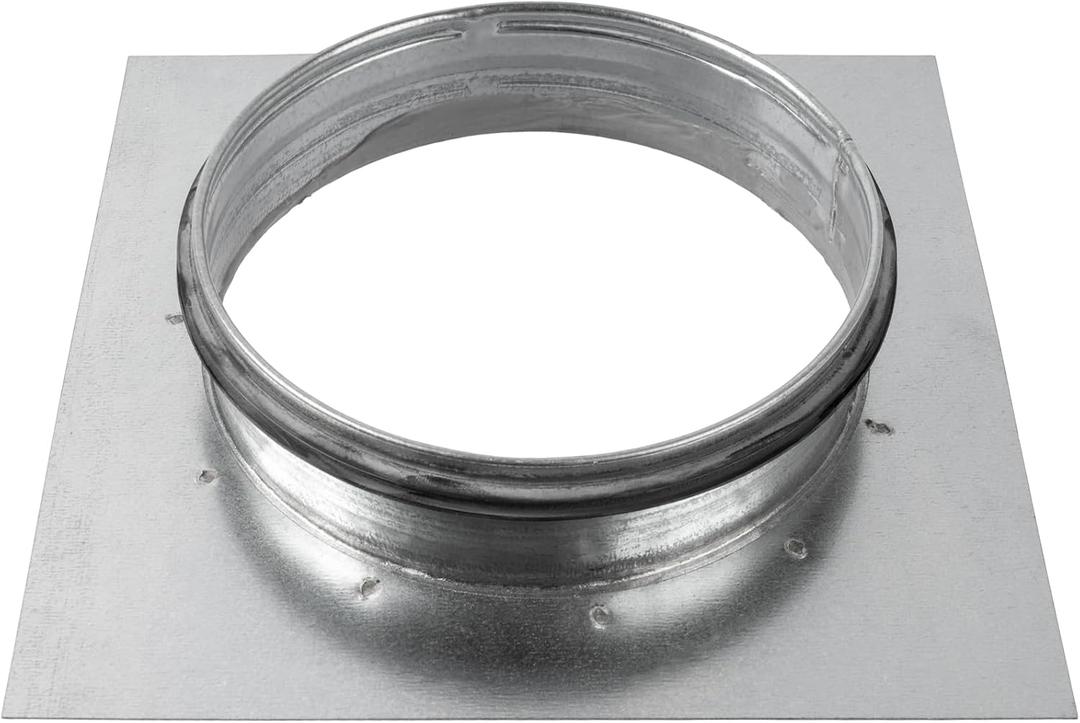 6" Inch Duct Connector Flange - Galvanized Steel with Rubber Gasket - HVAC Connector, Round Straight or Flex Pipe Flange for Efficient Airflow in Residential and Commercial Systems