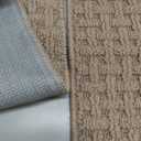 LUMI Washable Door Mat Indoor Entrance 17x30, Dirt Trapper Front Door Mats with Absorbent Interior and Non-Slip Rubber Backing, Entryway Doormat, Beige