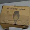 IkeeRuic Solar Halloween Flame Torch Lights for Outdoor Decor, 12Pack Outdoor Lights Solar Powered Waterproof, LED Torches for Outside Decor, Luces Solares Outdoor Decorations for Patio Garden Art (Orange)