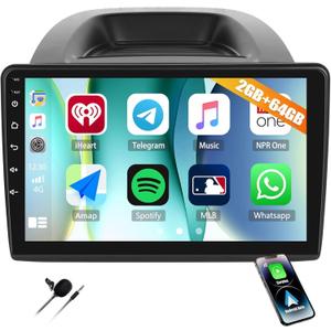 2GB+64GB Car Stereo Radio for Ford EcoSport 2018 2019 2020 with Wireless CarPlay Android Auto 10" Touch Screen Radio Android 13 Head Unit with GPS Navigation Bluetooth WiFi RDS FM Mirror Link