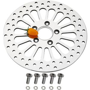 11.5''Rear Brake Rotor for Harley Davidson Touring Sportster Dyna and Early Super Glide Softail Great Performance Superior Heat Dissipation Brake part, Mirror-Polished Stainless Steel Rotors