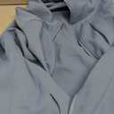Mens Zip Up Jacket Mock Neck(Greyish Blue, XXL)