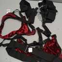 Lilosy Sexy Chain Strappy Garter Belt Women Lingerie Set Rave Outfits (M)