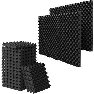 6 Pack 1.5"X12"X12" Acoustic Foam, Sound Proof Egg Crate Foam(Most Soundproofing Design), Upgraded Acoustic Panels, Fire-Retardent Sound Proof Foam Panels for Walls, Doors, Sound Foam Made by WVOVW