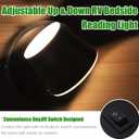 12V LED Bedside Reading Light with Switch, 350 Rotatable 12Volts Vanity Wall Sconce, Black Finished, RV Interior Lights for Camper Trailer, Boat
