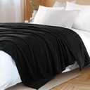 Exclusivo Mezcla Fleece Bed Blankets Queen Size, Ultra Soft, Lightweight and Fuzzy Black Blanket for Women, Home Decor, 90x90 Inches
