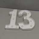 Pooqla 13th Birthday Decorations for Girls Boys, Light Up Number 13 for Party Table Decorations, 13th Birthday Gift for Girls, Backdrop Wall Decor for 13th Wedding Anniversary Decoration