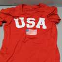FCGHSII American Flag Shirts for Women: USA Flag Graphic Tee 4th July T Shirt Blouse Tops, Size: M