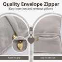 Fall Decorative Pillow Covers, 20x20 Inch Pillow Covers Set of 2, Beige Soft Chenille Decorative Square Throw Pillow Covers Farmhouse for Sofa Living Room Bed Home Decor