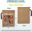 Born to Read Forced to Work Book Sleeve Pouch for Book Lovers Librarian, Black Girl Decor Gifts for Teacher Daughter Women, Bookish Group Club Book Cover Gifts 9x12 Inch