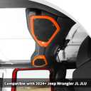 JWWY for Jeep JL Speaker Audio Trim Top & A Pillar Cover Trim for 2024-2025 Jeep Wrangler JL JLU & Gladiator JT Accessories ABS 4PCS Orange