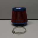 Universal Cold Air Intake Filter Clamp-On Replacement Air Filter Flange Diameter 3 inches/76mm High Performance Washable Filter Red