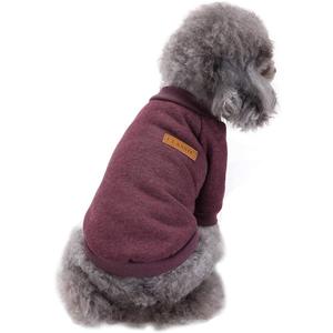 CHBORLESS Pet Dog Classic Knitwear Sweater Warm Winter Puppy Pet Coat Soft Sweater Clothing for Small Dogs (XS, Brown)