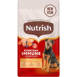 Nutrish Everyday Immune Support Dry Dog Food Chicken, Salmon, Blueberry & Pumpkin Recipe, 5.5 lb. Bag, 4 Count (Rachael Ray) BBD: 06-13-26