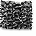 Premimum Full Hawaiian leis, Leis for Luau Party Bulk Single Color for Christmas Day, New Year Eve, Winter Cocktail Parties (41.5 24Pc Black& Sliver)