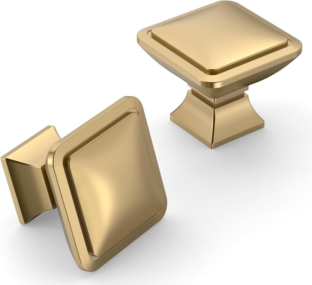 10 Pack Champagne Bronze Cabinet Knobs Kitchen Cabinet Pulls Champagne Hardware for Cabinets Cupboard Drawer