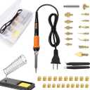 90W Digital Soldering Iron Heat Set Insert Tool with Extra Soldering Tips, Heat Set Insert Tips, and Threaded Inserts Heat Insert Brass Nuts