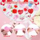 JIALWEN 32 Pack Mochi Squishy Toys for Kids Mochis Squishy Fidget Toys Valentine Gifts Greeting Cards School Classroom Exchange Party Game Prizes