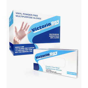 VicBay Clear Vinyl Gloves | 1000 Ct | Food Safe, Powder-Free, Latex-Free | Disposable, Multi-Use | L