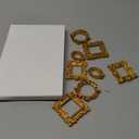 Vicenpal 10 Pcs Vintage Mini Picture Frames Baroque Antique Small Resin Jewelry Display Table Frame for Christmas DIY Photo Holiday Party Decoration (Gold)