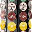 K Cup Holder, Coffee Pod Storage Carousel Holder Organizer Compatible with 40 Keurig K-Cup Pods, Home or Office Kitchen Counter OrganizerBlack