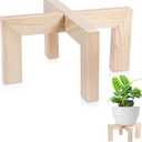 Vigordream Plant Stand, Indoor/Outdoor Wood Plant Holder, Single Flower Pot Stand, Sturdy Planter Stands, Fit 5-9 Inch Pots