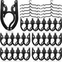 Sieral 40 Pcs Foldable Travel Hangers Plastic Portable Folding Clothes Hangers Cruise Ship Essentials for Travel Cruises Suitcase Dormitory School Hotel Women Laundry Coat Bag Drying(Black)
