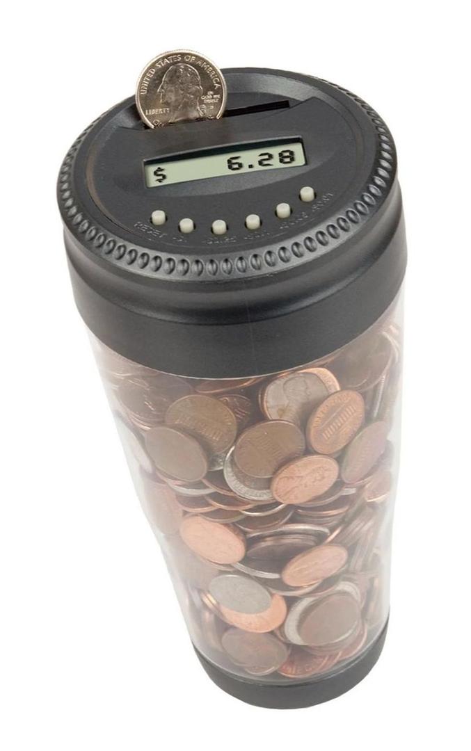 DIRTY DOG Digital Auto Coin Jar Piggy Bank