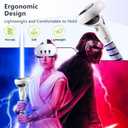 2 in 1 Long Arms & Handle Attachments Compatible with Oculus Quest 2 Hand Controllers, VR Gorilla Tag Long Arms/Stick Extension Grips for Meta Quest 2 Accessories for Beat Saber Golf Club Game