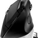 memzuoix Wireless Ergonomic Mouse,Upgraded 2.4G Optical Cordless Mice with 800/1200/1600 DPI,Vertical Computer Wireless Mouse for Laptop,Mac,PC,Desktop (for Right Hand,Large)-Black